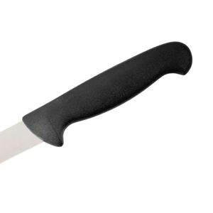 Couteaux à viande à lame argentée et manche noir, avec poignée ergonomique texturée, protège-doigts et pointe affûtée pour la découpe en cuisine - Product Image 2