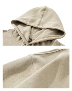 <b>Top</b> Quality <b>Men's</b> Custom Logo Blank Drop Shoulder Hoodies Oversize Pullover <b>Thermal</b> Heavyweight French Terry Hoodie Sweatshirt - Product Image 2