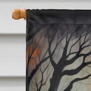 Bandera de Casa de Halloween espeluznante grande, vampiros, cartel decorativo para patio, ilustraciones, manga de poste de poliéster Multicolor para pared de porche - Product Image 3