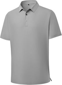 Mens sport casual polo <b>tshirt</b> polyester breathable mesh anti pilling lightweight office wear soft durable fabric - Product Image 2