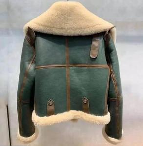 Tailor Made Customized Color Women's <b>Shearling</b> Sheepskin Genuine Leather <b>Bomber</b> <b>Jacket</b> Handcrafted RAF Dyed Quick Dry - Product Image 4