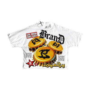 T-shirt à manches courtes pour homme, coupe classique, style streetwear, col rond, jersey en coton, imprimé avec la marque personnalisée D Loyalty - Product Image 1
