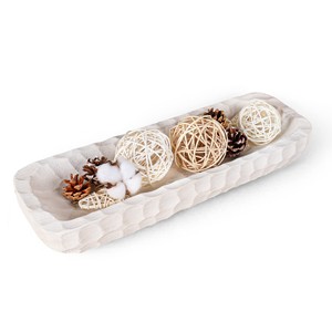Bols à mélanger en bois de pin rustique style ferme, vente en gros |   Bols en bois faits à la main en Inde - Product Image 6