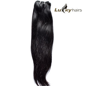 100% qualité naturelle couleur noire brute tissage traitement chimique droit aucun cheveux humains indiens non transformés Bundles Extensions - Product Image 5