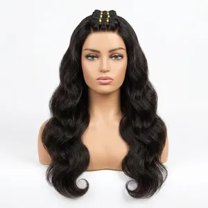ผมแท้สีดำธรรมชาติแบบลอนคลื่น  ความหนาแน่น 100%  แบบ Double Drawn  ไม่ใช่ผม Remy  ปรับขนาดได้ - Product Image 2