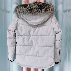 Men's Black Hooded Puffer <b>Jacket</b> Down Filled Windproof Casual Winter Coat Regular Fit Solid Color <b>Fur</b> Trimmed <b>Hood</b> - Product Image 6