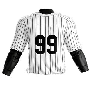 Uniforme de baseball entièrement personnalisé de haute qualité pour hommes, en tissu doux et à séchage rapide, avec nom, numéro et logo d'équipe - Product Image 6