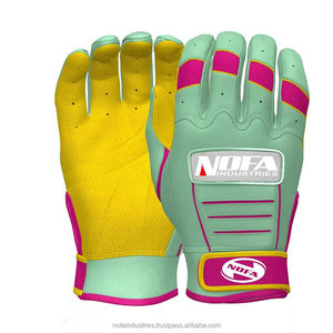 Gants de baseball personnalisables OEM pour hommes Gants de frappeur en cuir véritable à prise élevée Logo personnalisable Gants professionnels - Product Image 3