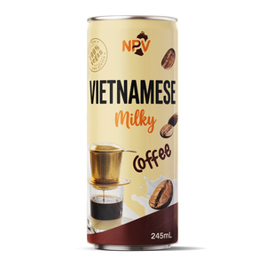 เครื่องดื่มนมกาแฟเวียดนาม NPV แบบมีฟอง ขนาด 245 มล. บรรจุกระป๋อง ชาพร้อมดื่ม สำหรับคนทานวีแกน ปราศจากกลูเตน อายุการเก็บรักษา 12 เดือน แบบเขย่าดื่มได้ - Product Image 1