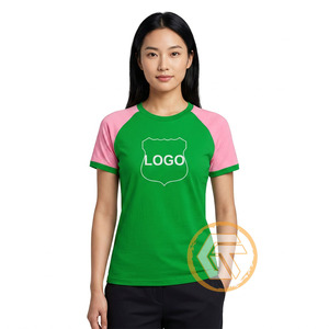 Camiseta de Sororidad Alpha Kappa para Mujer, 100% Algodón Jersey, Ecológica, Transpirable, Antiarrugas, 180g, Ropa Casual de Verano, Venta al Por Mayor - Product Image 1
