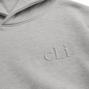 Ensemble coordonné pour homme contemporain : Hoodies gris unis à épaules tombantes et Joggers à jambe large, coupe ample et oversize, en tissu personnalisé de grammage lourd - Product Image 4