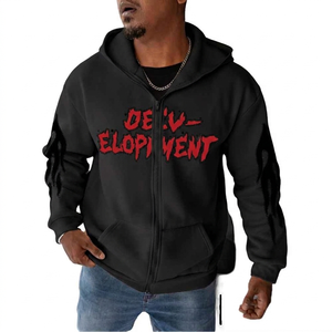 <b>Rhinestone</b> Skeleton Flame Zip-Up Hoodie – Heavyweight 400 GSM White Cotton Fleece – Oversized Streetwear <b>Jacket</b> with Crystal - Product Image 3