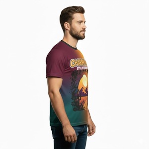 Camiseta Deportiva de Punto Sólido para Hombre, Manga Corta, Cuello Redondo, Transpirable, de Secado Rápido - Product Image 4