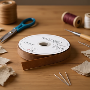 Nastro in tessuto marrone Ilan 2,5 cm x 22 m per artigianato e cucito - Product Image 2