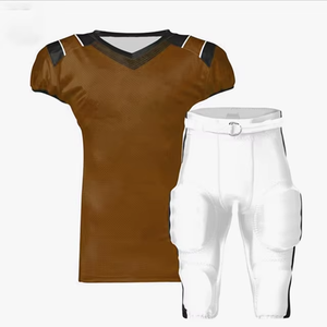 Custom Logo American Football Uniform Fitted Jersey <b>Pants</b> Set Sublimated Moisture Wicking 100% Polyester OEM - Product Image 5