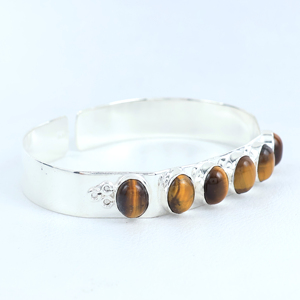 Wholesale Handmade 925 Sterling Silver Plated Natural Rose Quartz Gemstone Two <b>Stone</b> Teardrop Bypass Bangle <b>Bracelet</b> Elegant - Product Image 4