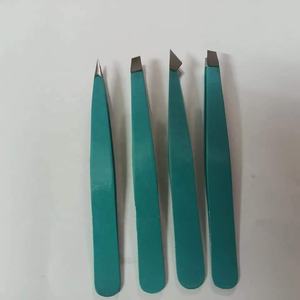 Lot de 4 instruments de beauté de qualité médicale de haute qualité Pince à sourcils professionnelle Pointes inclinées en acier inoxydable - Product Image 4