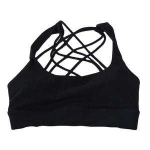 2023 stock prêt yoga soutien-gorge athlétique gym course sport soutien-gorge femmes fitness entraînement haut sans couture fitness sport soutien-gorge croix sangle arrière - Product Image 1