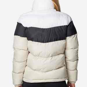Warm padded puffer jacket womens regular size <b>quilted</b> coat long sleeve winter outerwear zip up lightweight inner - Product Image 6