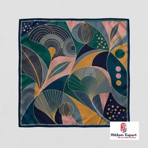 Custom Printed Silk Feel <b>Square</b> <b>Scarf</b> Lightweight Fashion OEM ODM Manufacturer Lesbos Custom Fabric Products Bulk Supply - Product Image 3