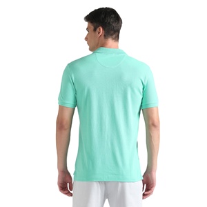 Chemise à manches courtes pour homme, personnalisée, de marque propre, en polyester tricoté, à séchage rapide, motif imprimé, style décontracté et uni, idéale pour le golf. - Product Image 2