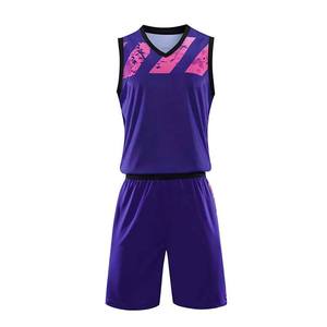 Conjunto de Camiseta de Baloncesto Unisex sin Mangas, Cuello en V, Color Degradado, Sublimada, Absorbe la Humedad, Cintura Elástica, Corte Regular, para Todas las Temporadas - Product Image 2