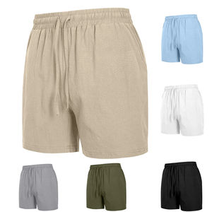 Pantalones Cortos de Playa para Hombre, Nuevos, de Algodón, Color Sólido, Ligeros, Transpirables, para Verano, Deportes, Fitness y Ropa Urbana - Product Image 3