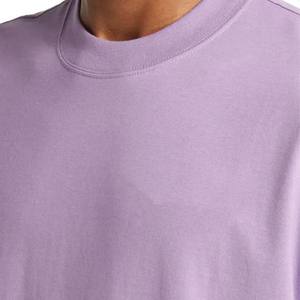 Camisetas de alta calidad personalizadas, estilo ringer morado liso para hombre, servicio OEM, camisetas de algodón de color sólido. - Product Image 4