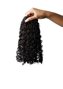 ผมต่อแบบอินเดียนคิงกี้เคิร์ล  ลอนลึก สีดำ ผมแท้ 100% เรมี่แฮร์วีฟ - Product Image 2