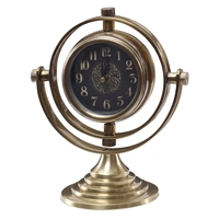 Horloge de table vintage en métal sur mesure, prix d'usine, bronze antique, horloge décorative de bureau silencieuse sans tic-tac, horloge de cheminée pour la décoration