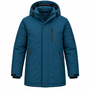 Chaqueta Parka para Hombre 2026, Color Sólido, Resistente al Viento, con Cierre, Informal, Impermeable y Acolchada de Algodón, Precio Económico - Product Image 5