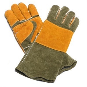 Gants de travail en cuir de vachette robustes et durables, résistants à la chaleur, imperméables, antidérapants, sans silicone, sans poudre - Product Image 4
