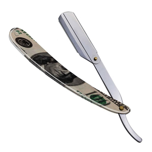 Navaja de Afeitar Recta Premium de Acero Inoxidable, Plegable, con Funda, para Hombres, Herramienta Profesional de Peluquería, OEM - Product Image 2