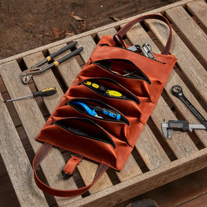 Bolsa de herramientas de cuero genuino, organizador resistente para carpinteros, mecánicos, electricistas, proveedor mayorista, fabricante, en venta - Product Image 1
