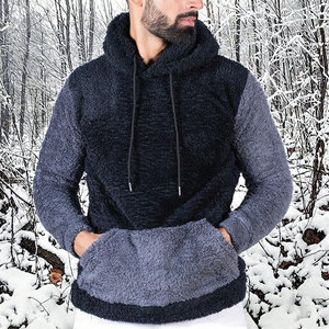 Sweat-shirt à capuche en polaire pour homme, couleur unie, décontracté, pull d'hiver, coupe classique, anti-boulochage - Product Image 2