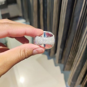 Export Quality <b>Custom</b> Diamond Hip Hop ced Out <b>Ring</b> with Brilliant Diamonds for Weddings Engagements and Fashion Styling - Product Image 1