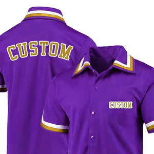 Sportswear Team Custom Design Sublimated Polyester Button Up <b>Baseball</b> Shirt Lightweight Quick Dry <b>Baseball</b> Shirt for Club School - Product Image 2
