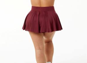 Jupe-short plissée 2-en-1 taille haute pour femme, légère, respirante, séchage rapide, en Spandex/Polyester, pour le tennis et le golf - Product Image 3