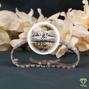 Reloj de Lujo Exclusivo con Estilo de Diamante, con Brillantes Piedras de Moissanita VVS y Acabado en Oro Blanco de Diseño - Product Image 5