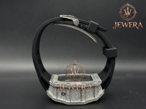 High on Demand Mossinate Luxury Rubber Diamond <b>Watch</b> Premium Timepiece with Genuine Diamonds <b>for</b> Men and Women - Product Image 2