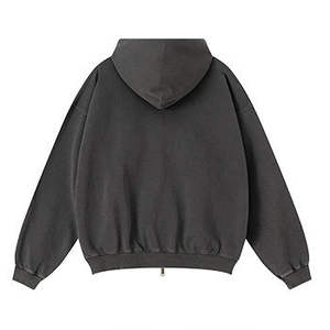 Sudadera con capucha americana vintage 2026 de algodón 100% lavado de alto gramaje con cremallera para hombre - Product Image 6