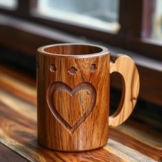 Jarra de Cerveza de Madera con Diseño Tallado Personalizado, Jarra Vikinga, Taza de Café/Té de Madera Sólida, Jarra de Cerveza Grabada, Taza de Madera para Beber, Regalo - Product Image 4