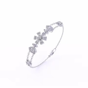 18k Yellow/ Rose/ White Rhodium Plated Moissanite Diamond <b>Bracelet</b> Round Cut Jewelry For Anniversary Gift To Women - Product Image 1