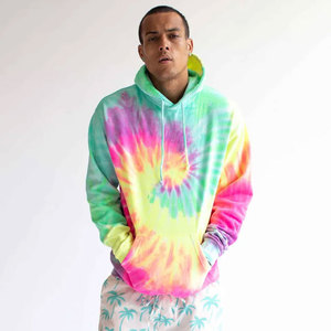 Sweat-shirts pour hommes de qualité supérieure, 100% coton, streetwear d'hiver, coupe ample, épaules tombantes, design unique tie-dye à double couche, personnalisables - Product Image 2