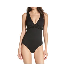 Traje de Baño Entero Sólido para Mujer Tallas Grandes 2026, Ropa de Baño Deportiva Transpirable, Ajustada, de Spandex/Poliéster, Sexy y a la Moda - Product Image 5