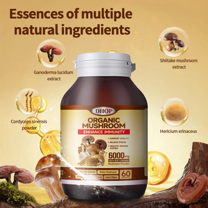 Capsules de mélange de champignons de supplément OEM Capsule d'extrait de champignon Reishi Capsules de mélange de champignons complexes - Product Image 2