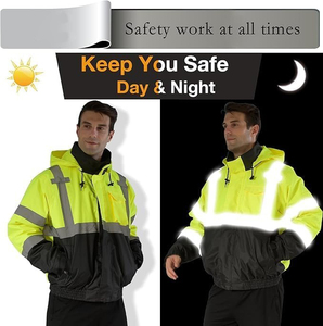 High Quality Winter Safety Jacket Insulated Construction Workwear Professional Supplier - Product Image 2