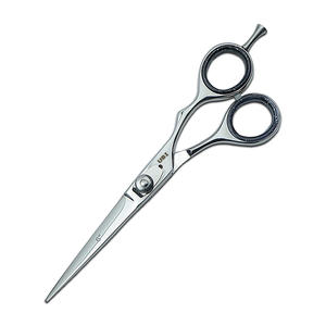 Ciseaux à cheveux droits réglables UBI de 6 pouces pour droitiers |   Ciseaux professionnels à manche moyen en acier au carbone VG10 et acier inoxydable - Product Image 2