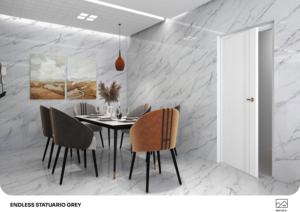 Carreaux de porcelaine brillants de haute qualité, grand format 600x1200, pour sols et murs, destinés aux projets haut de gamme - Product Image 2