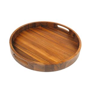 <b>Wooden</b> <b>Round</b> Serving Tray & Platter Classic Design Durable Wedding Occasion - Product Image 3